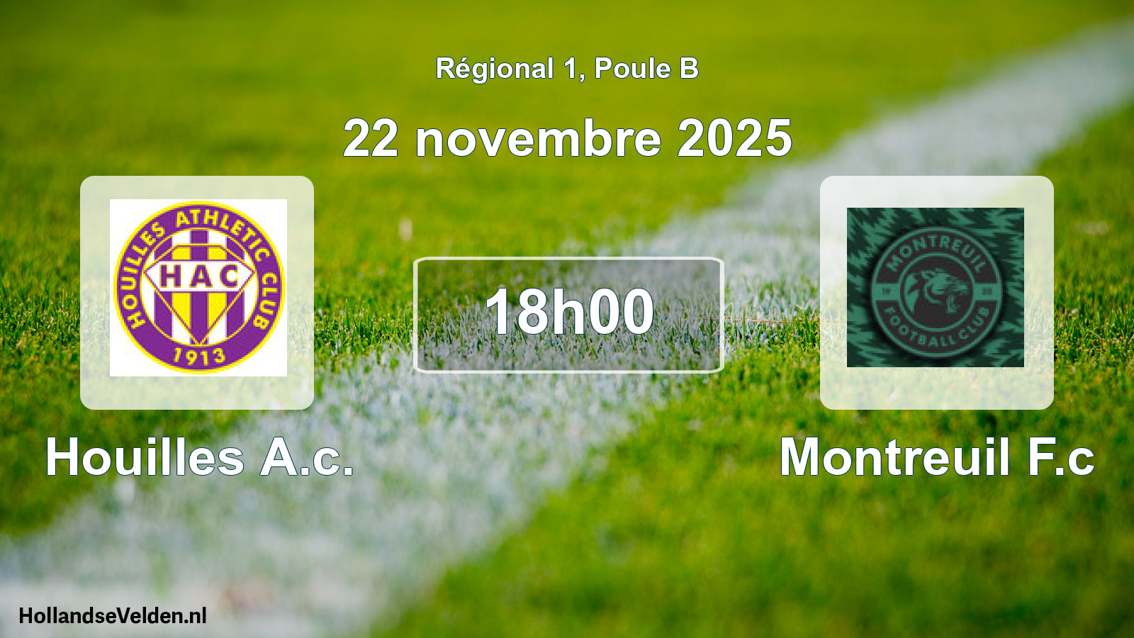 Geplande wedstrijd: Houilles A.c. - Montreuil F.c (22 novembre 2025)