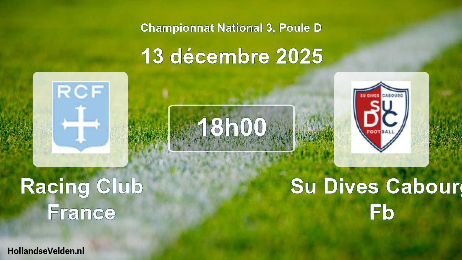 Scheduled Match: Racing Club France - Su Dives Cabourg Fb (13 December 2025)