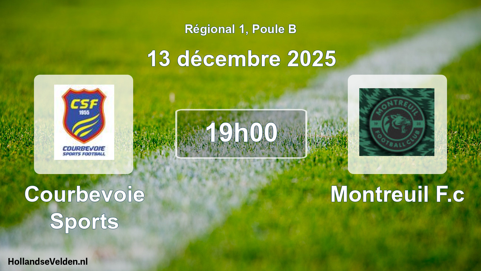 Geplande wedstrijd: Courbevoie Sports - Montreuil F.c (13 décembre 2025)