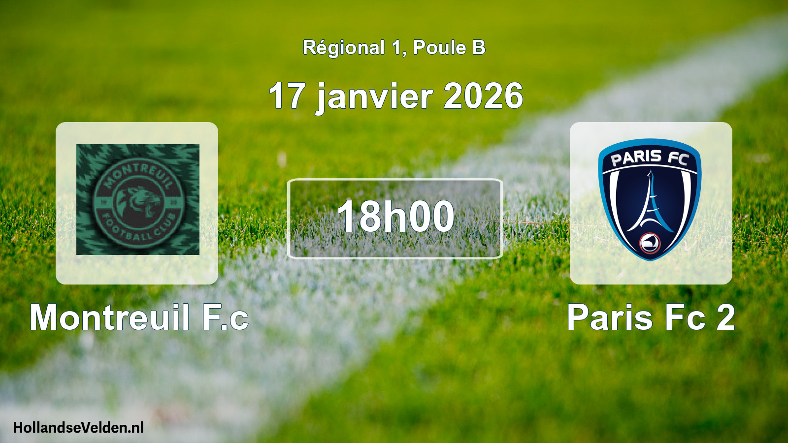 Scheduled Match: Montreuil F.c - Paris Fc 2 (17 January 2026)
