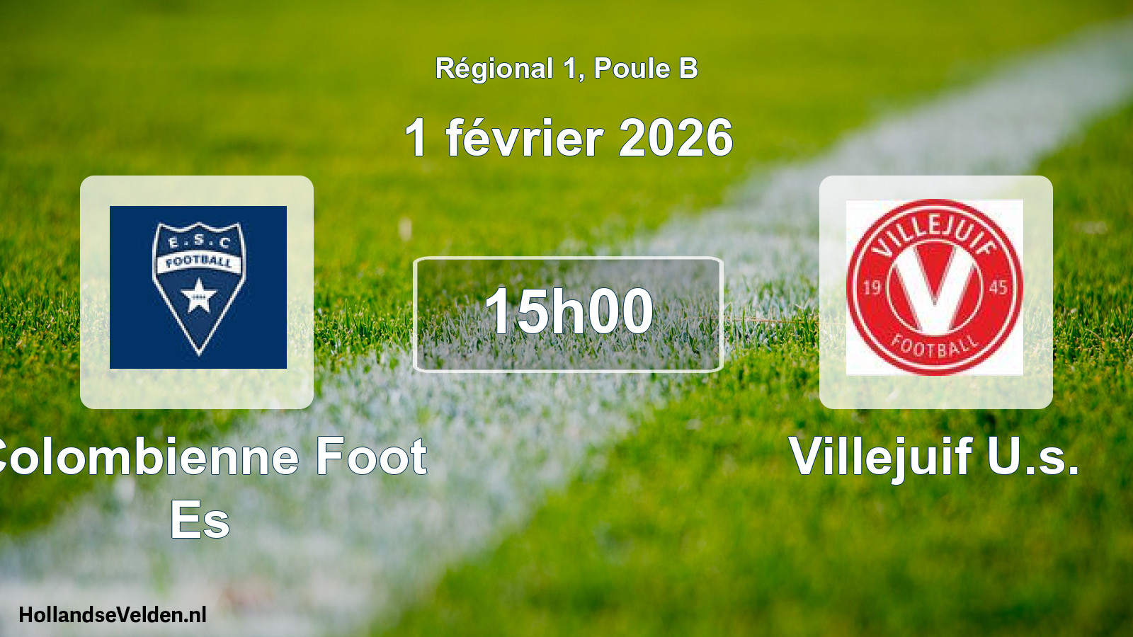 Geplande wedstrijd: Colombienne Foot Es - Villejuif U.s. (1 februari 2026)