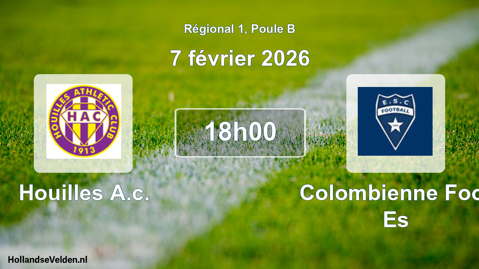 Geplande wedstrijd: Houilles A.c. - Colombienne Foot Es (7 février 2026)