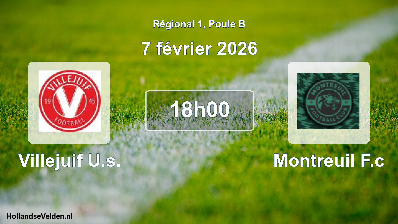 Geplande wedstrijd: Villejuif U.s. - Montreuil F.c (7 februari 2026)