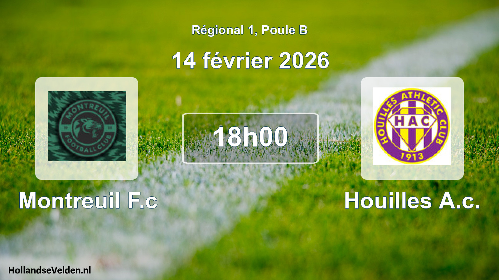 Geplande wedstrijd: Montreuil F.c - Houilles A.c. (14 février 2026)