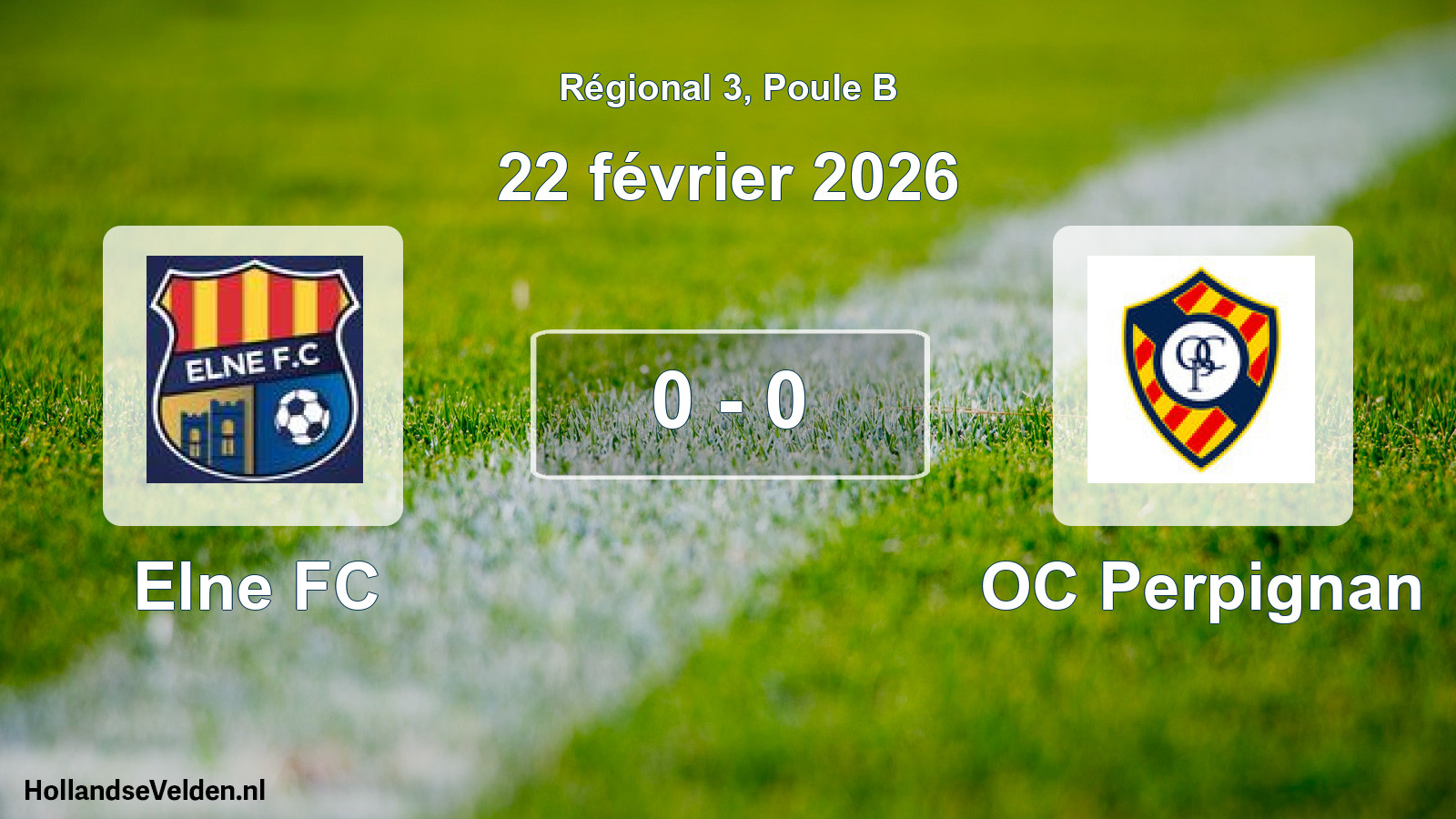 Gespeelde wedstrijd: Elne FC - OC Perpignan 0 - 0 (22 februari 2026)