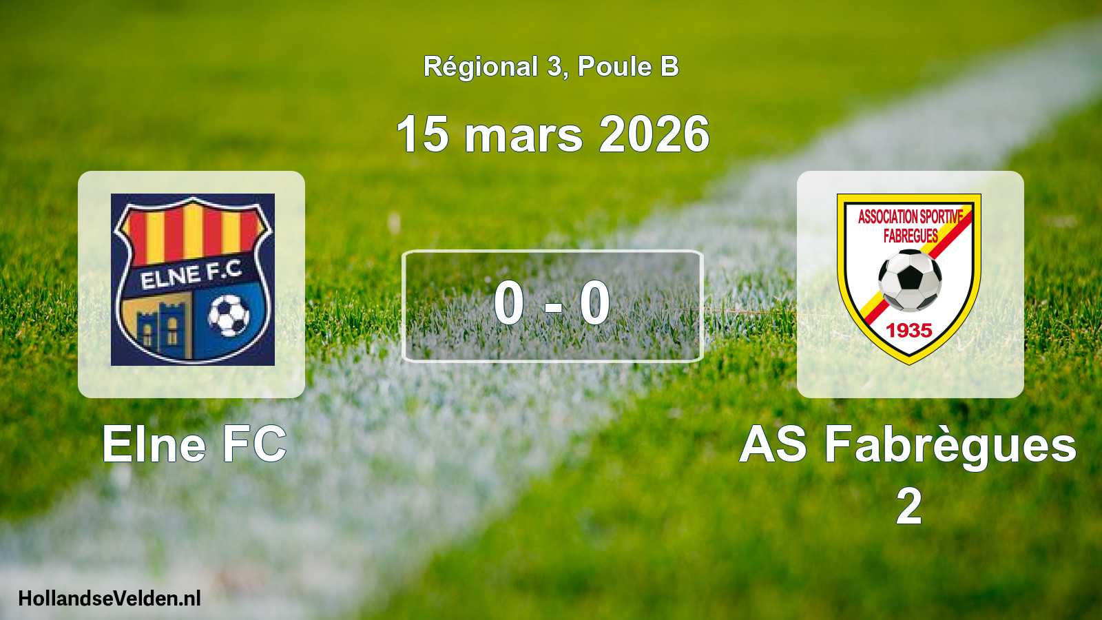 Match joué: Elne FC - AS Fabrègues 2 0 - 0 (15 mars 2026)