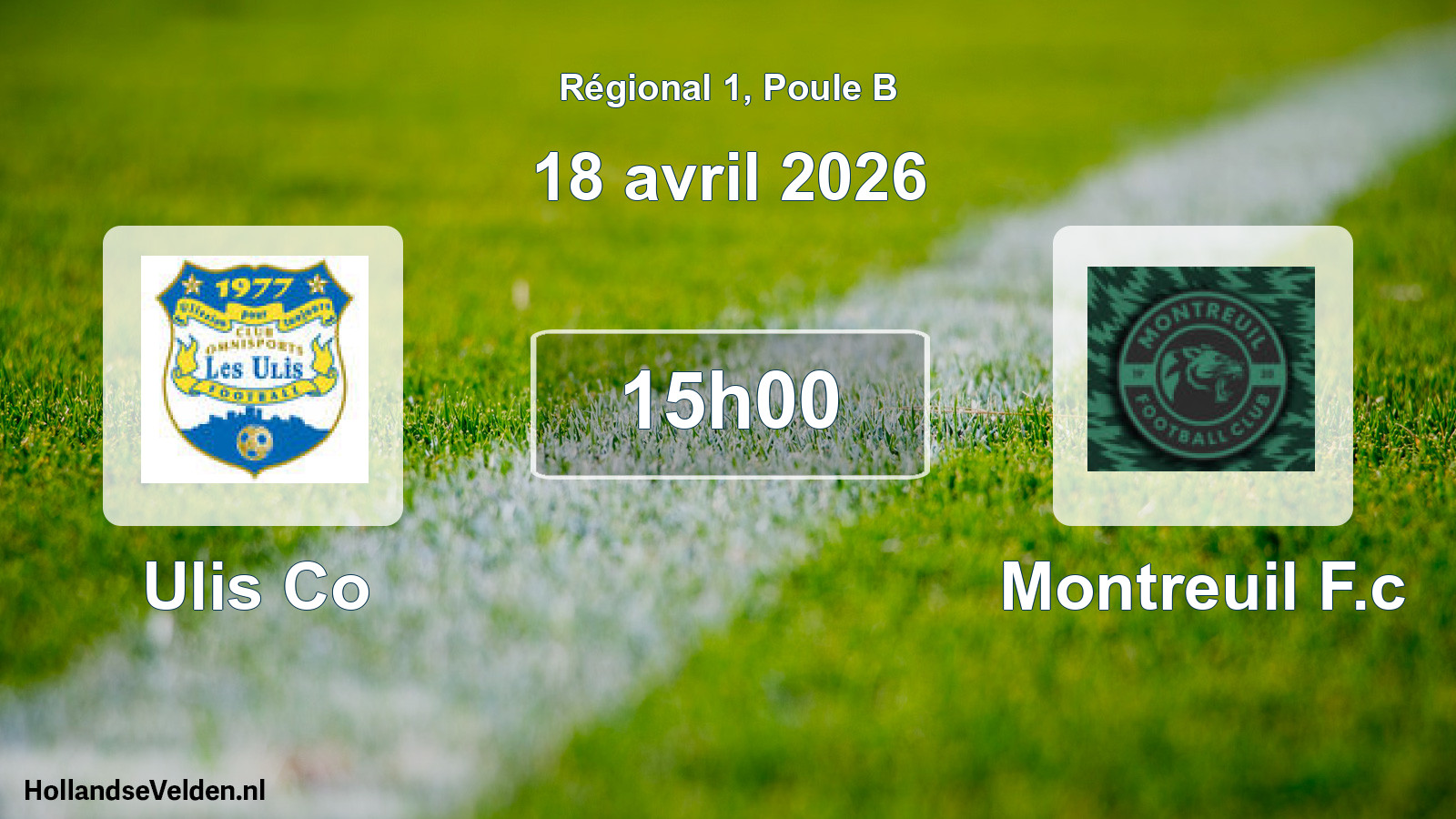 Scheduled Match: Ulis Co - Montreuil F.c (18 April 2026)