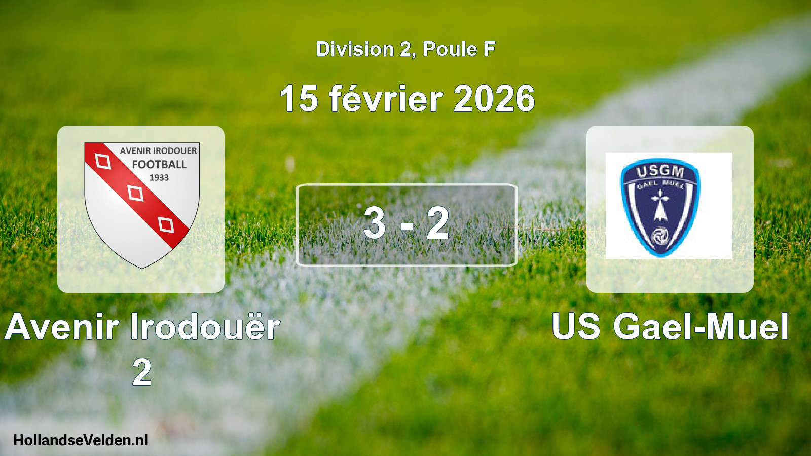 Total number of matches played: Avenir Irodouër 2 - US Gael-Muel 3 - 2 (15 February 2026)