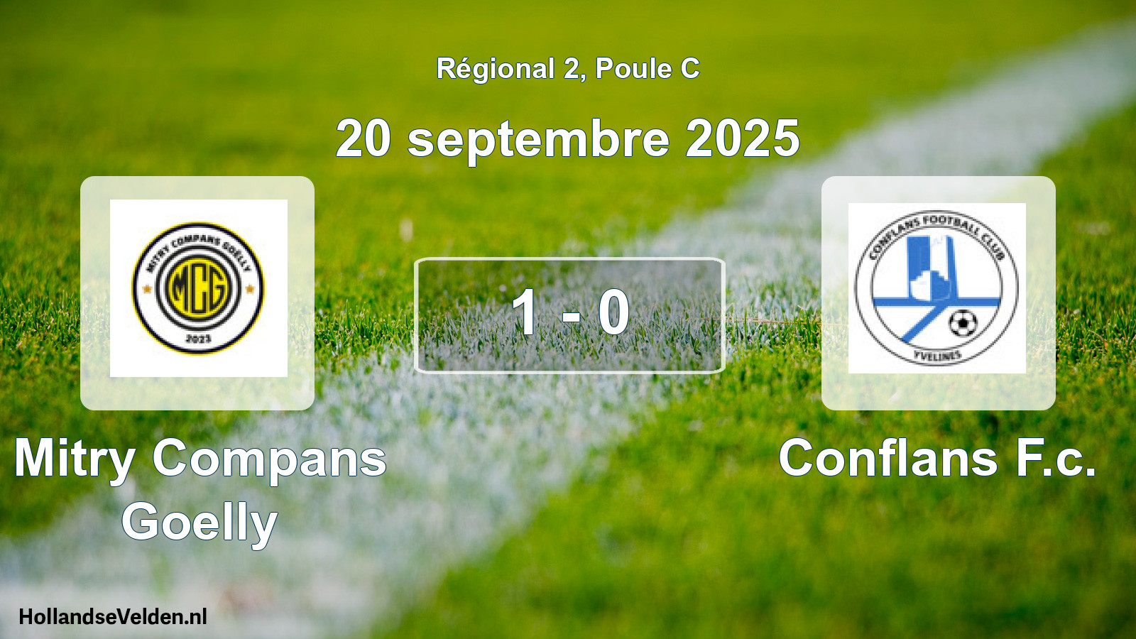 Gespeelde wedstrijd: Mitry Compans Goelly - Conflans F.c. 1 - 0 (20 septembre 2025)