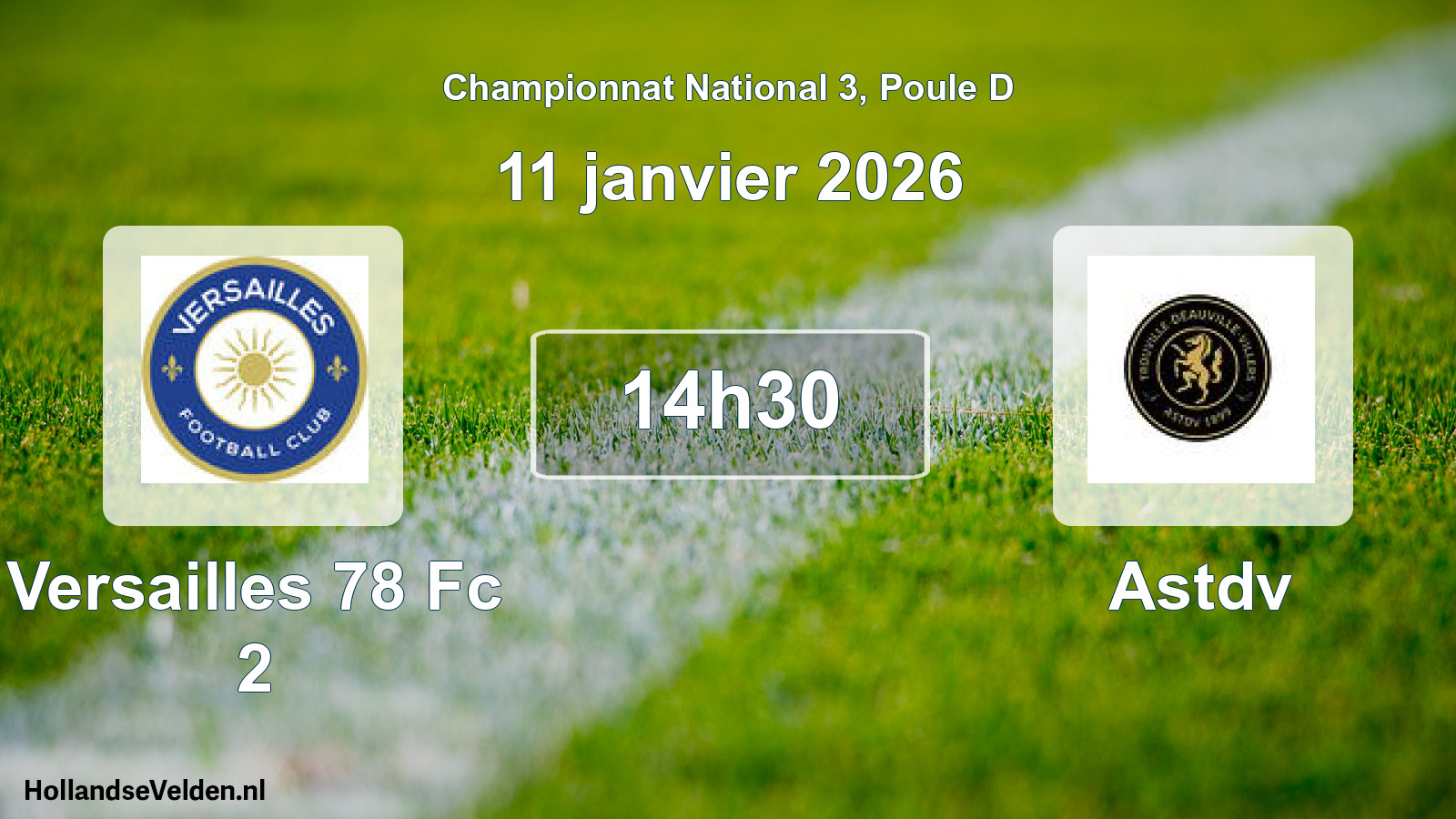 Geplande wedstrijd: Versailles 78 Fc 2 - Astdv (11 janvier 2026)