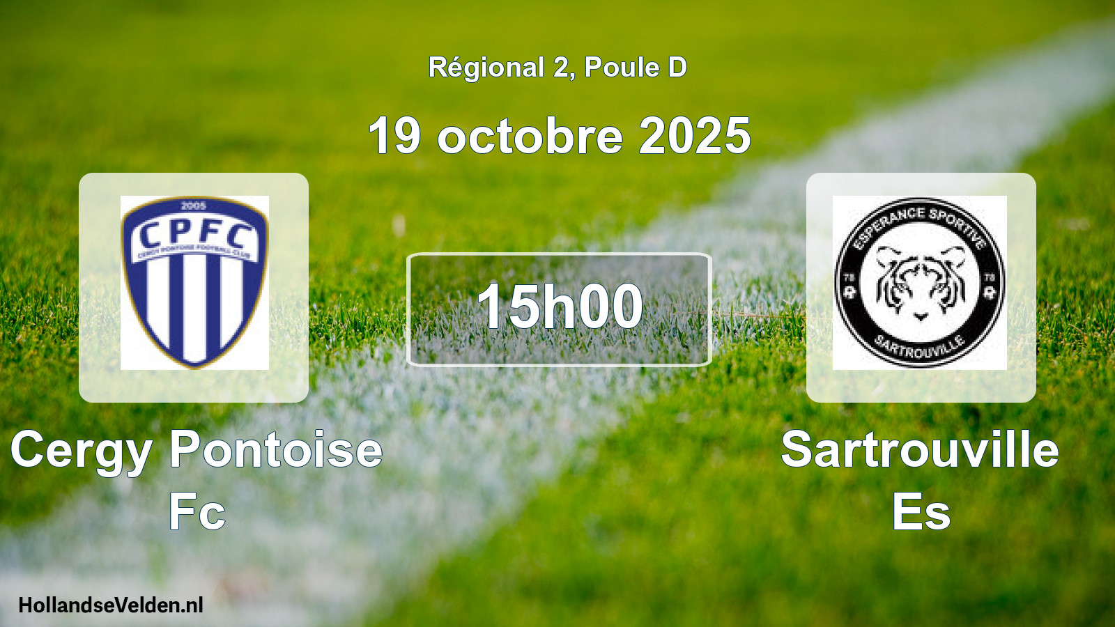 Geplande wedstrijd: Cergy Pontoise Fc - Sartrouville Es (19 octobre 2025)