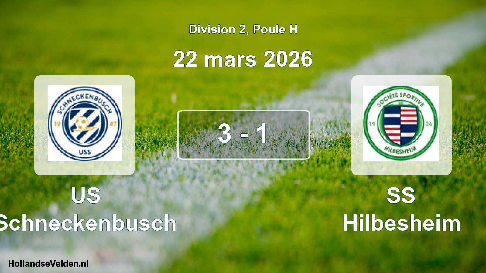 Match joué: US Schneckenbusch - SS Hilbesheim 3 - 1 (22 mars 2026)