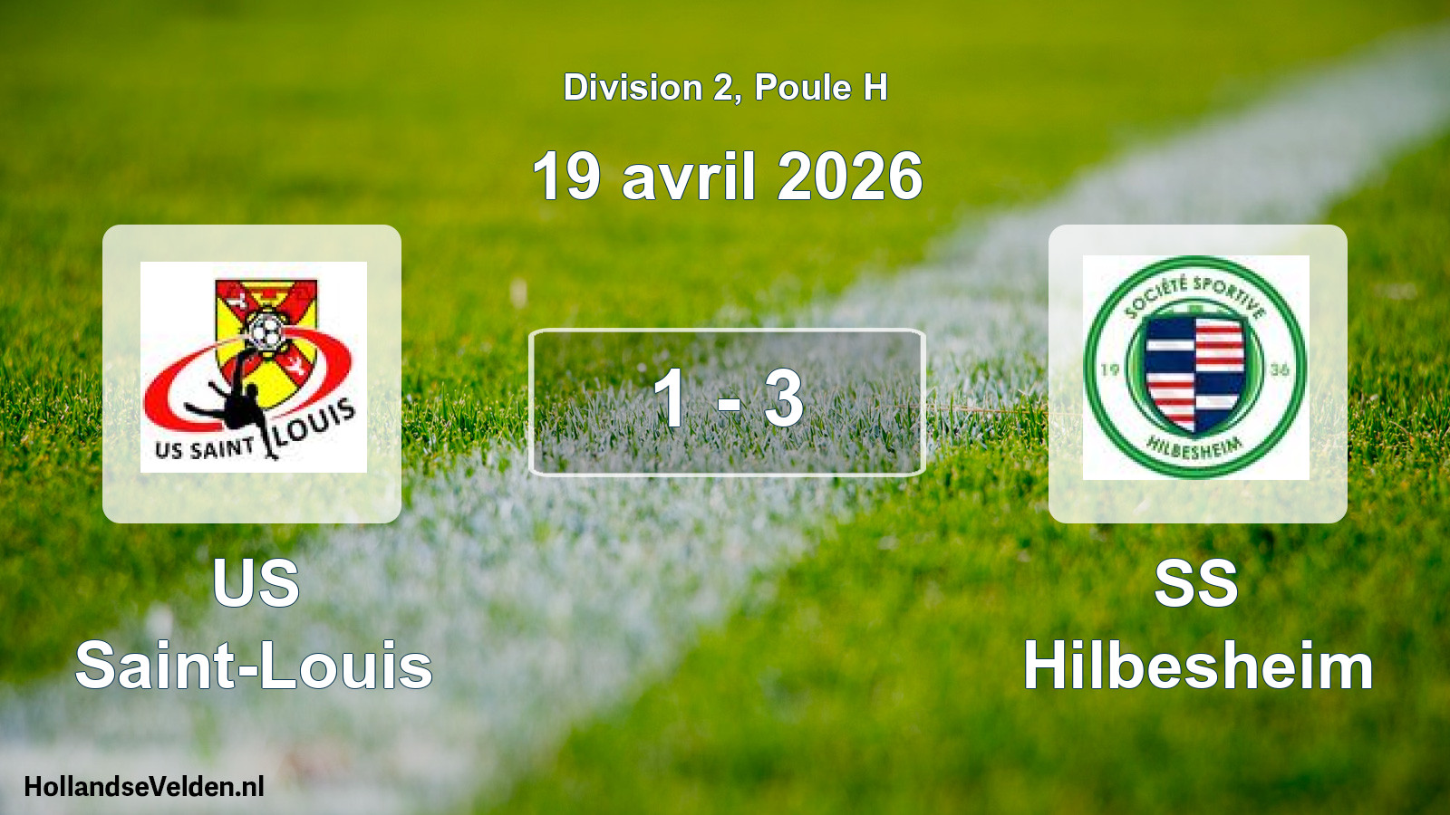 Match joué: US Saint-Louis - SS Hilbesheim 1 - 3 (19 avril 2026)