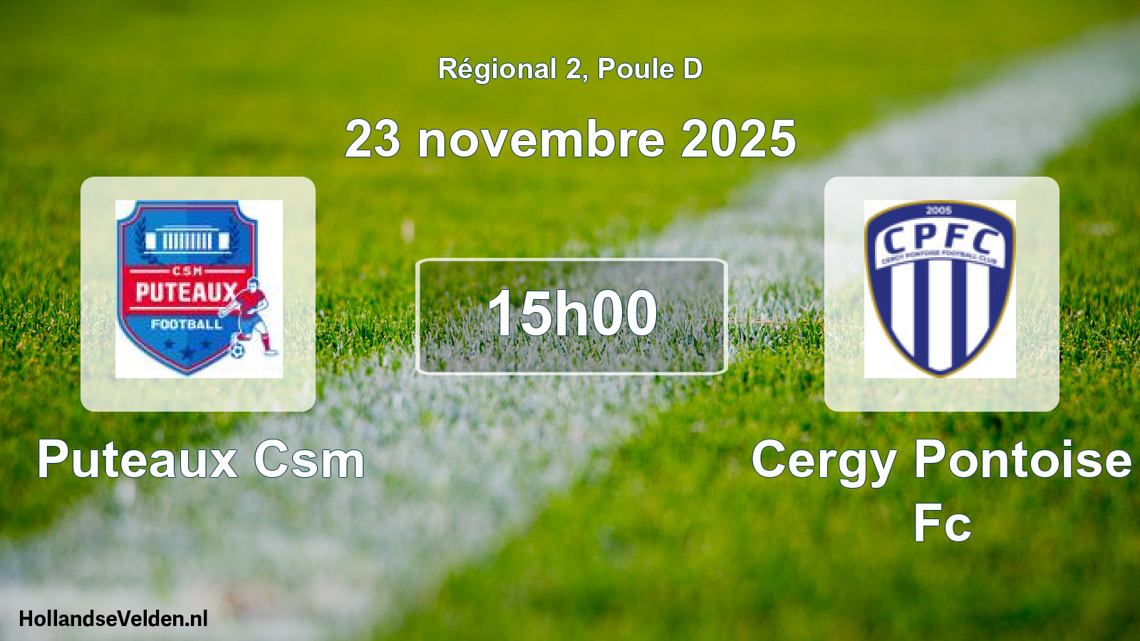 Geplande wedstrijd: Puteaux Csm - Cergy Pontoise Fc (23 novembre 2025)
