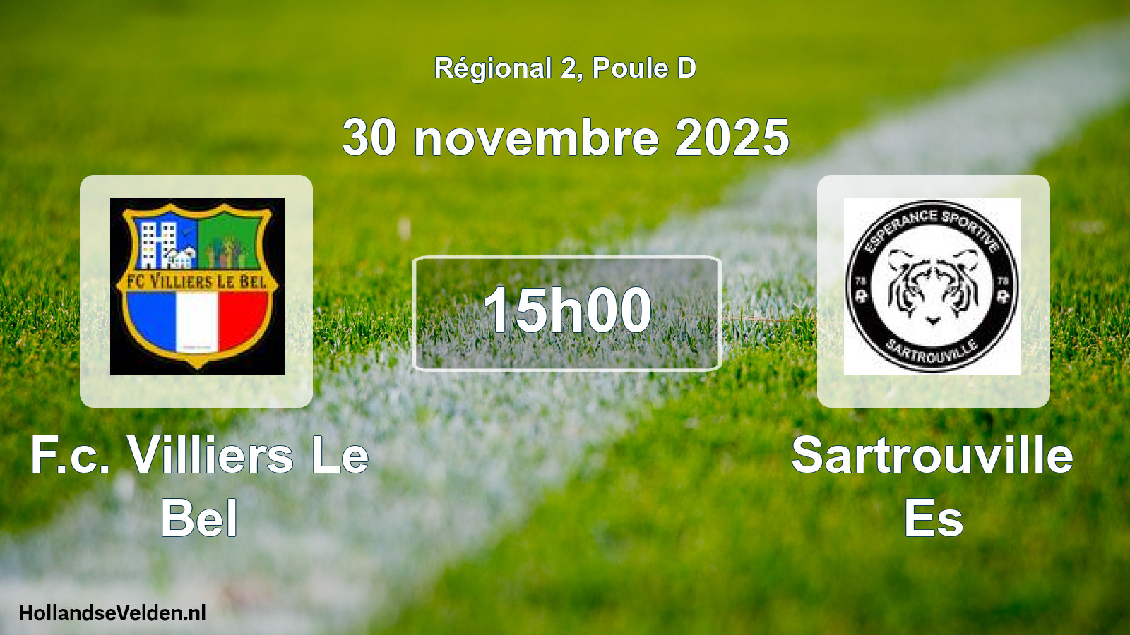 Geplande wedstrijd: F.c. Villiers Le Bel - Sartrouville Es (30 novembre 2025)