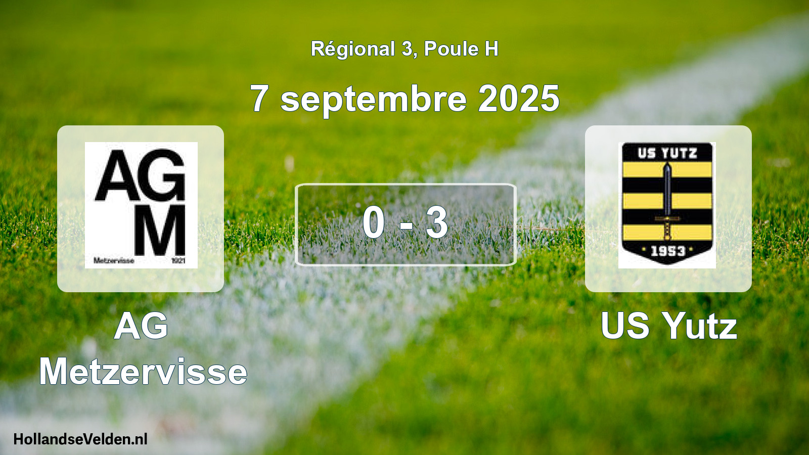 Total number of matches played: AG Metzervisse - US Yutz 0 - 3 (7 September 2025)