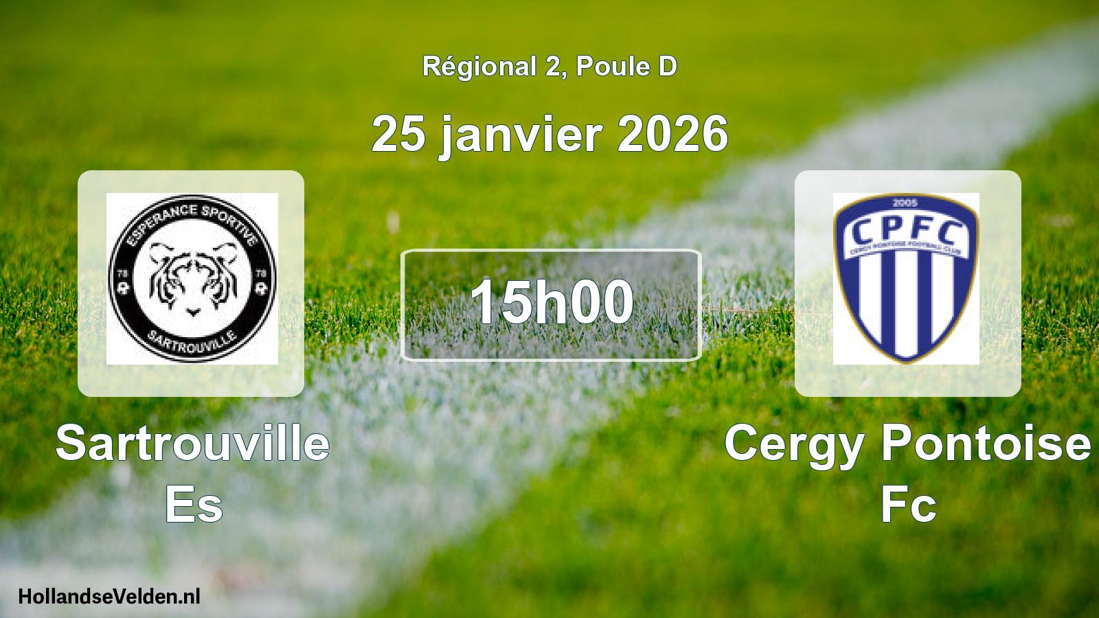 Geplande wedstrijd: Sartrouville Es - Cergy Pontoise Fc (25 janvier 2026)