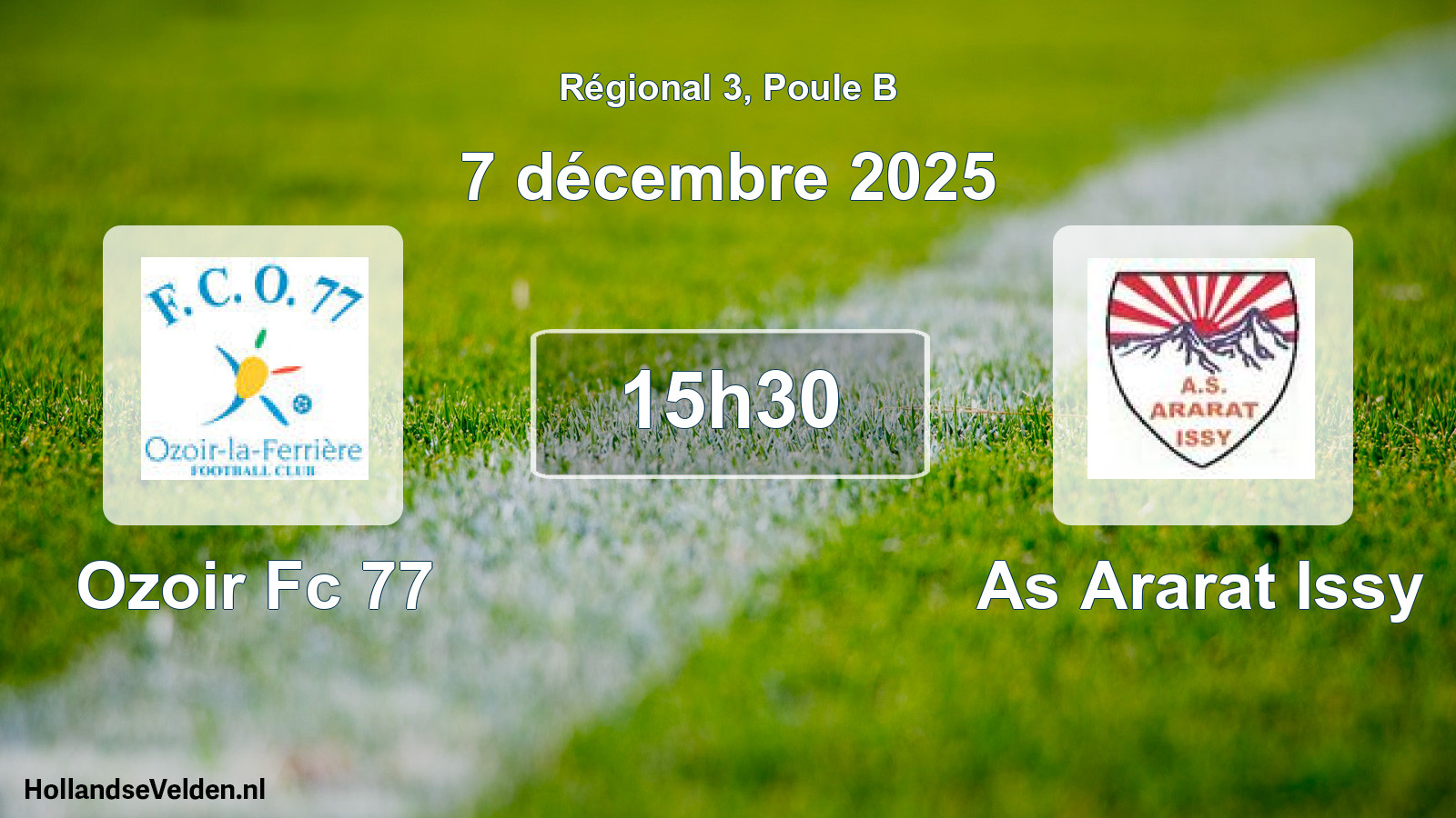 Geplande wedstrijd: Ozoir Fc 77 - As Ararat Issy (7 décembre 2025)