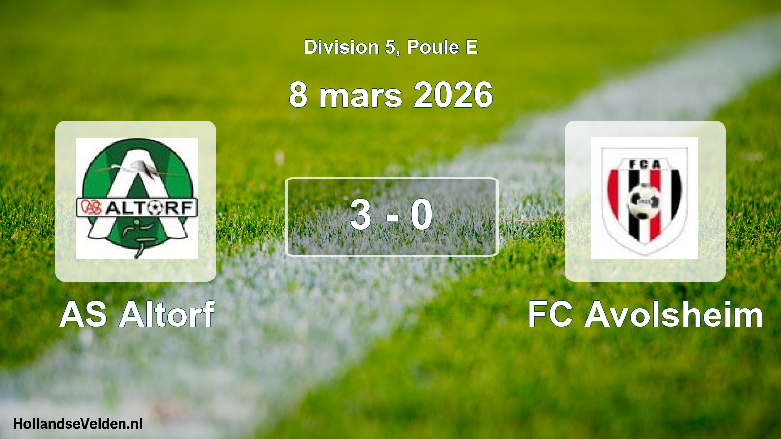 Total number of matches played: AS Altorf - FC Avolsheim 3 - 0 (8 March 2026)