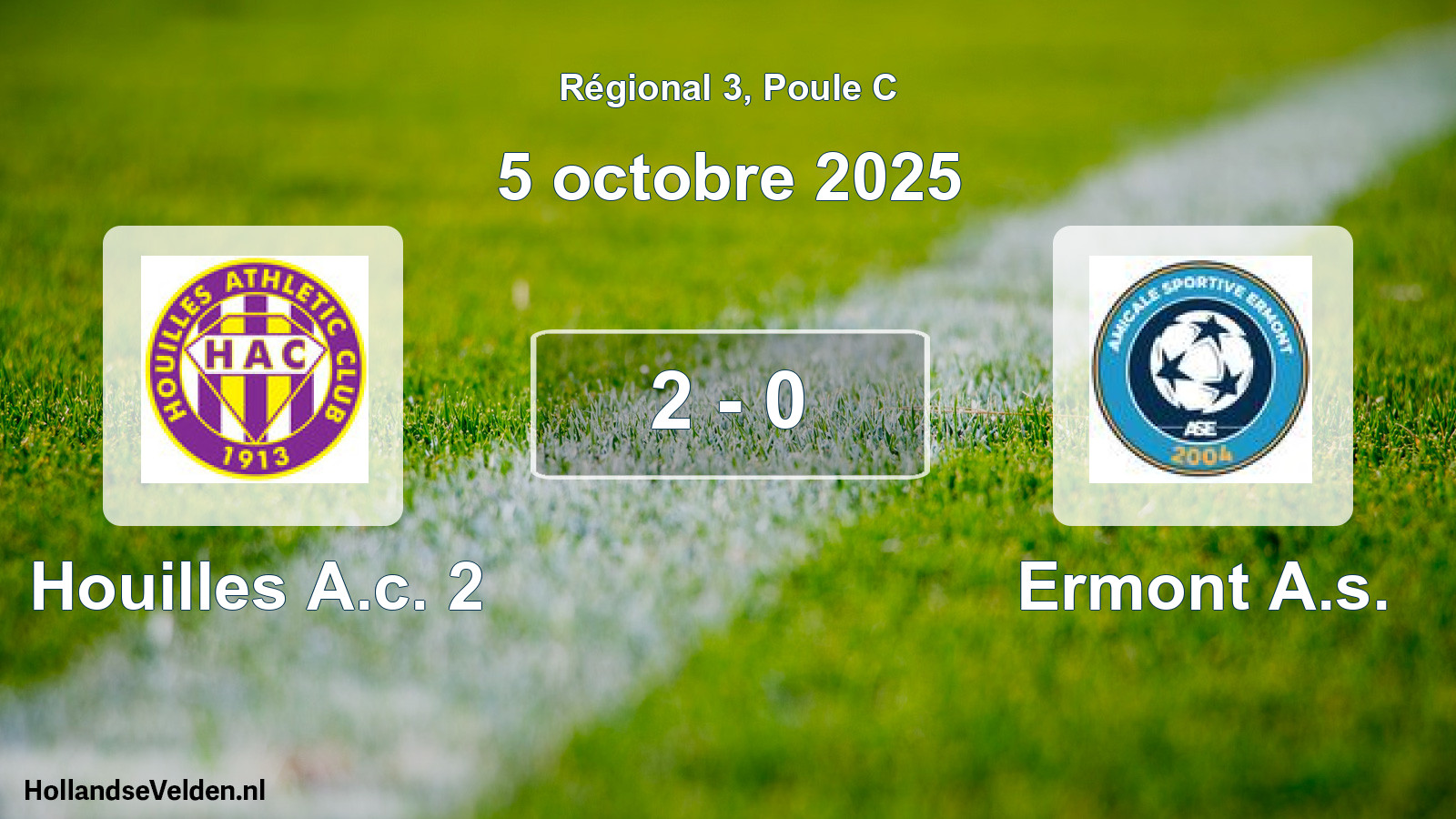 Gespeelde wedstrijd: Houilles A.c. 2 - Ermont A.s. 2 - 0 (5 octobre 2025)