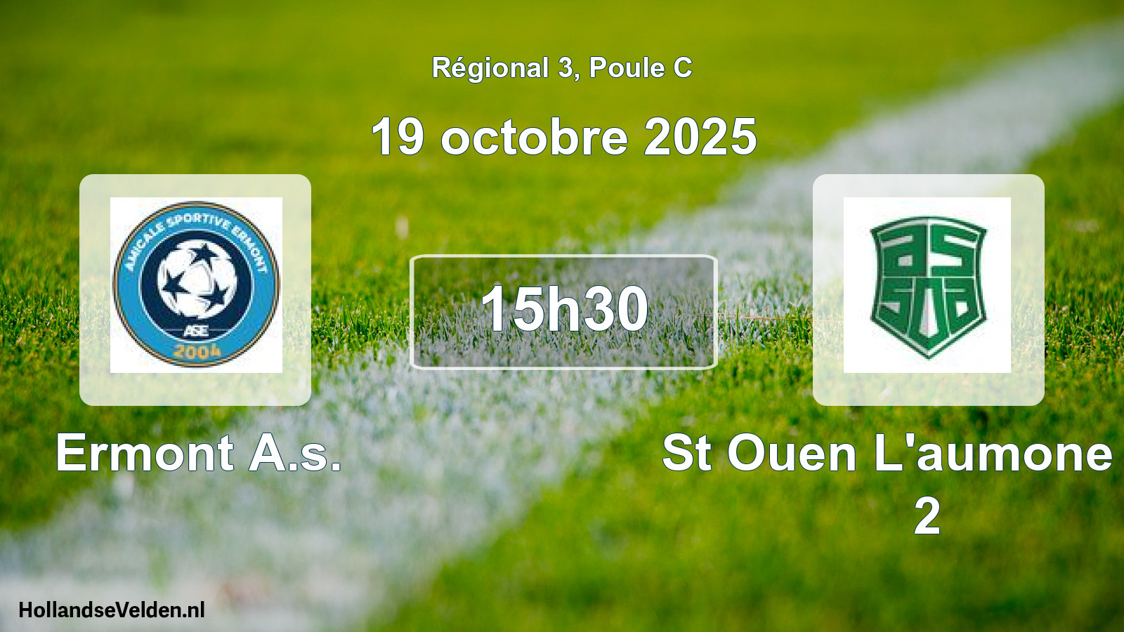Scheduled Match: Ermont A.s. - St Ouen L'aumone As 2 (19 October 2025)