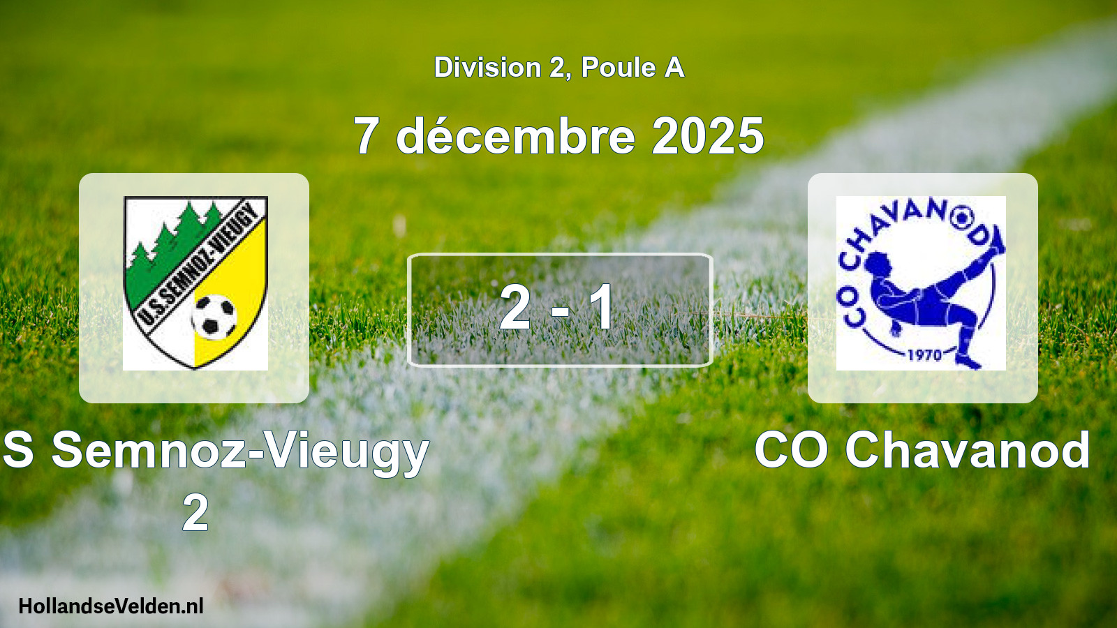 Match joué: US Semnoz-Vieugy 2 - CO Chavanod 2 - 1 (7 décembre 2025)