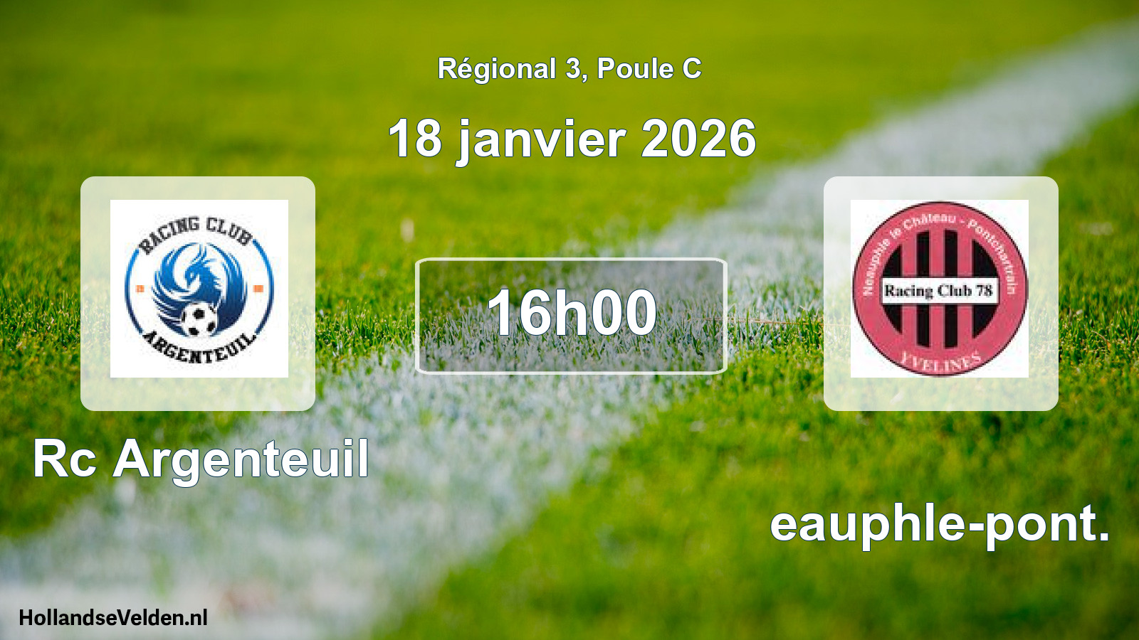 Scheduled Match: Rc Argenteuil - Neauphle-pont. (18 January 2026)