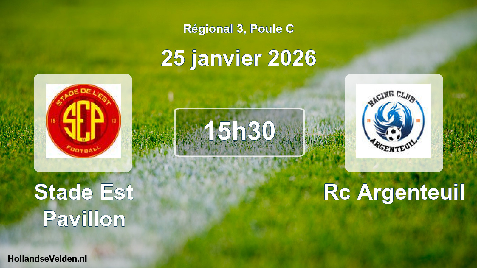 Scheduled Match: Stade Est Pavillon - Rc Argenteuil (25 January 2026)