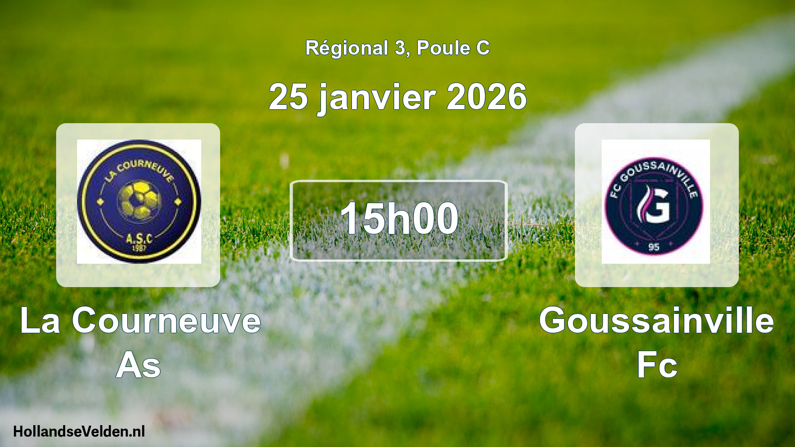 Scheduled Match: La Courneuve As - Goussainville Fc (25 January 2026)