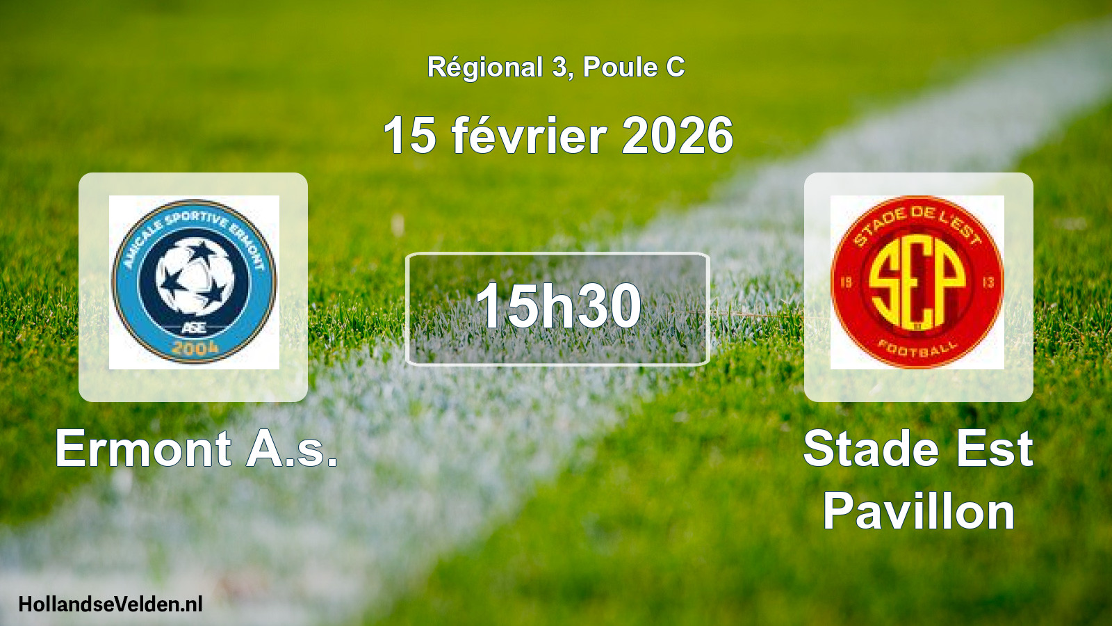Scheduled Match: Ermont A.s. - Stade Est Pavillon (15 February 2026)