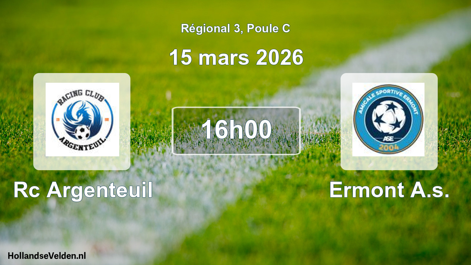 Scheduled Match: Rc Argenteuil - Ermont A.s. (15 March 2026)