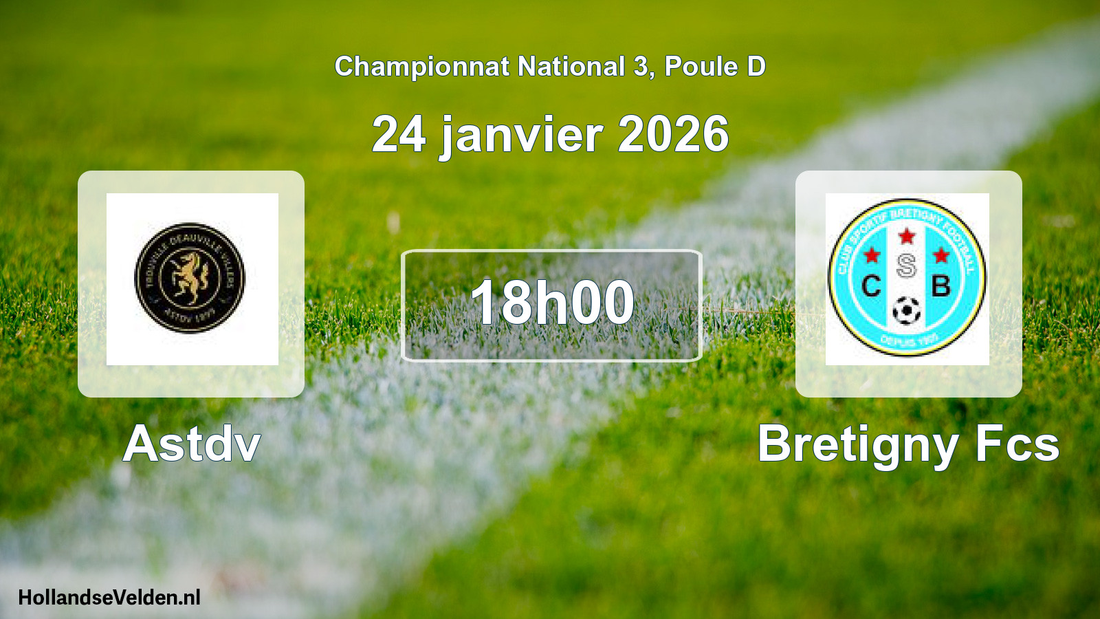 Scheduled Match: Astdv - Bretigny Fcs (24 January 2026)