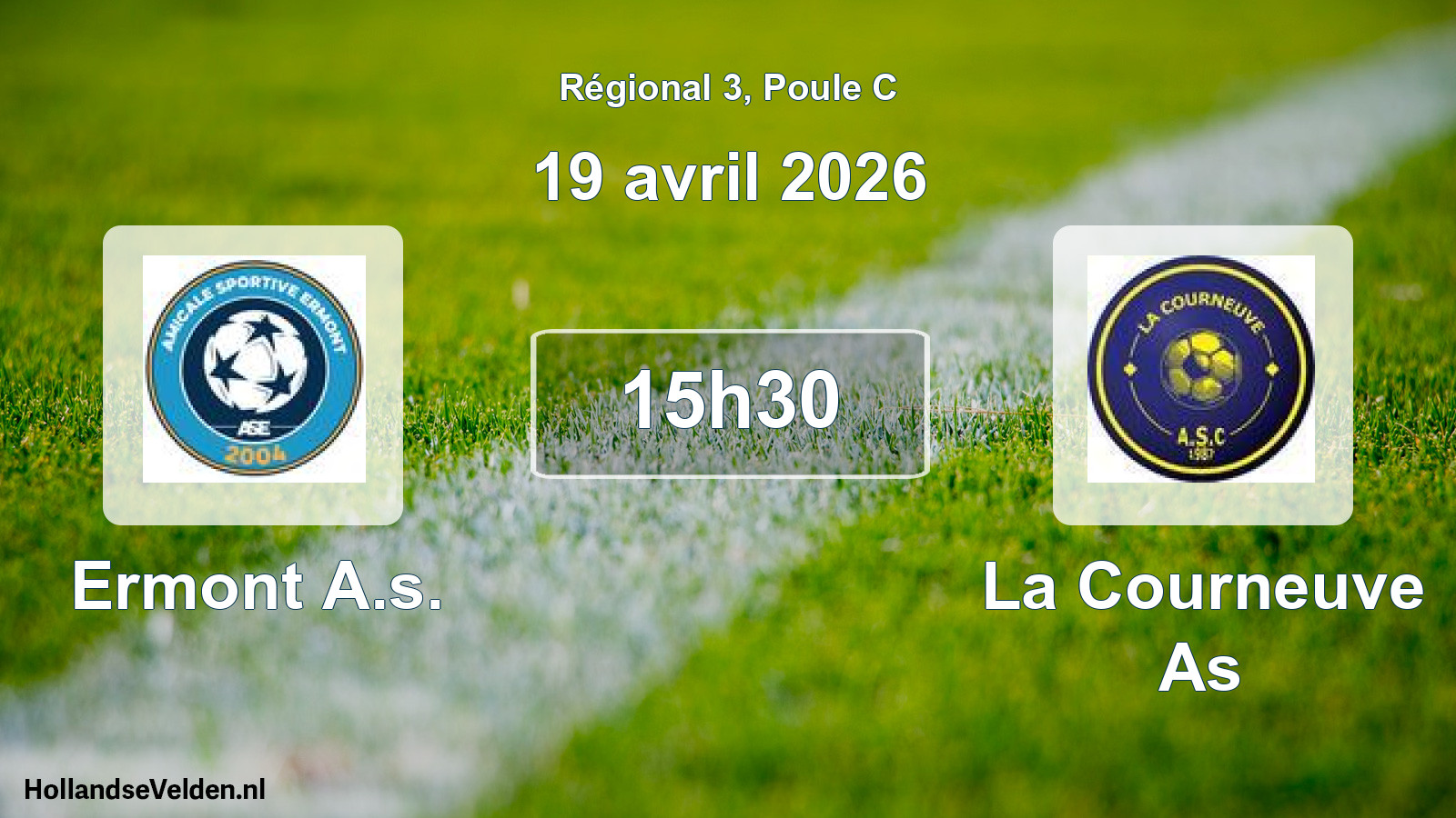Scheduled Match: Ermont A.s. - La Courneuve As (19 April 2026)