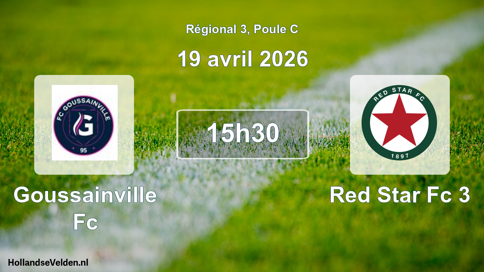 Geplande wedstrijd: Goussainville Fc - Red Star Fc 3 (19 april 2026)