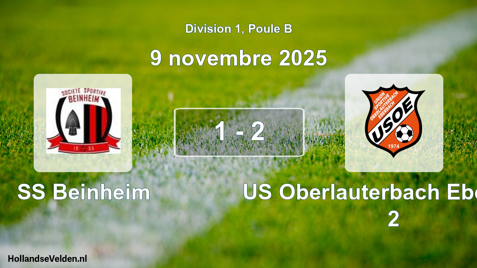 Gespeelde wedstrijd: SS Beinheim - US Oberlauterbach Eberbach 2 1 - 2 (9 november 2025)