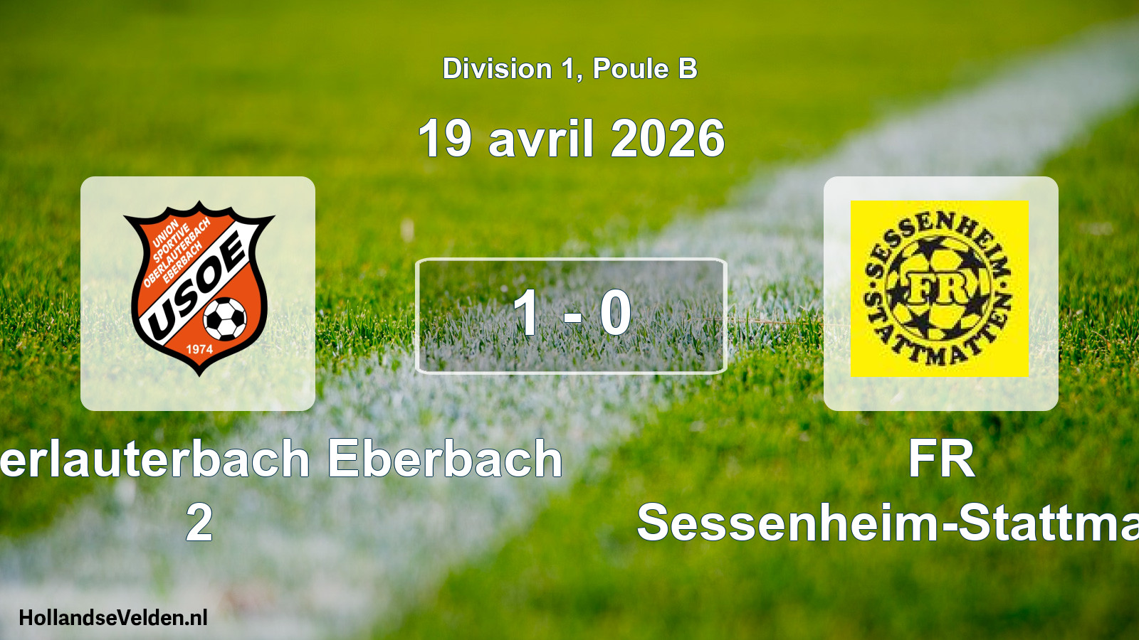 Gespeelde wedstrijd: US Oberlauterbach Eberbach 2 - FR Sessenheim-Stattmatten 1 - 0 (19 april 2026)