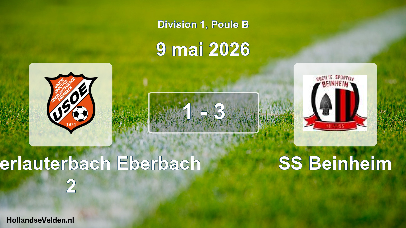 Gespeelde wedstrijd: US Oberlauterbach Eberbach 2 - SS Beinheim 1 - 3 (9 mei 2026)