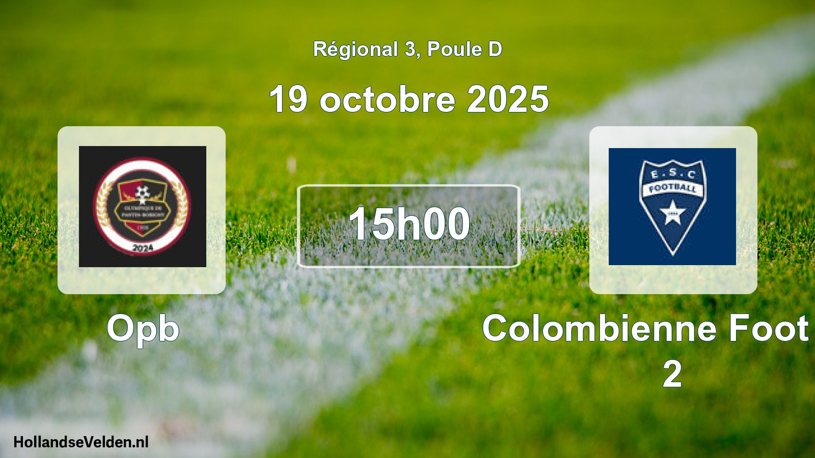 Scheduled Match: Opb - Colombienne Foot Es 2 (19 October 2025)