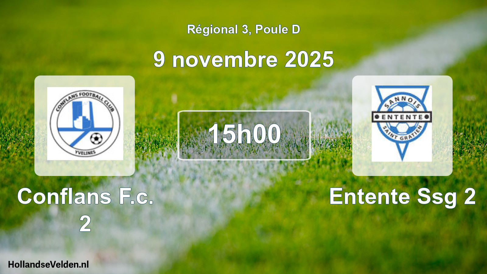 Geplande wedstrijd: Conflans F.c. 2 - Entente Ssg 2 (9 novembre 2025)