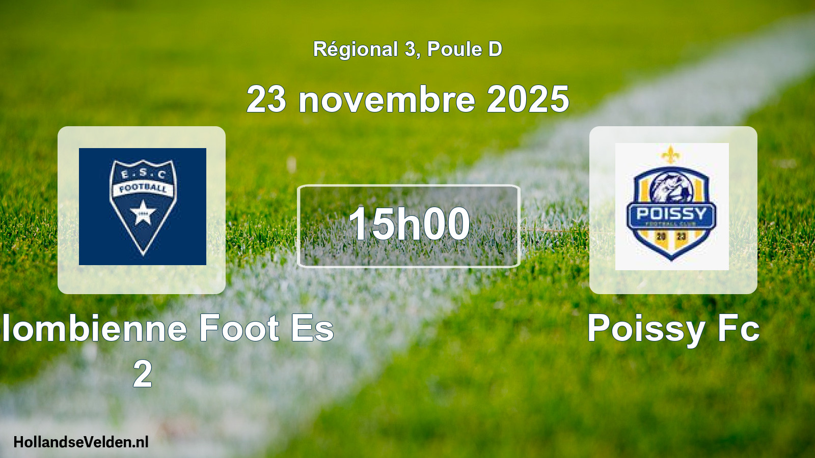 Geplande wedstrijd: Colombienne Foot Es 2 - Poissy Fc (23 november 2025)
