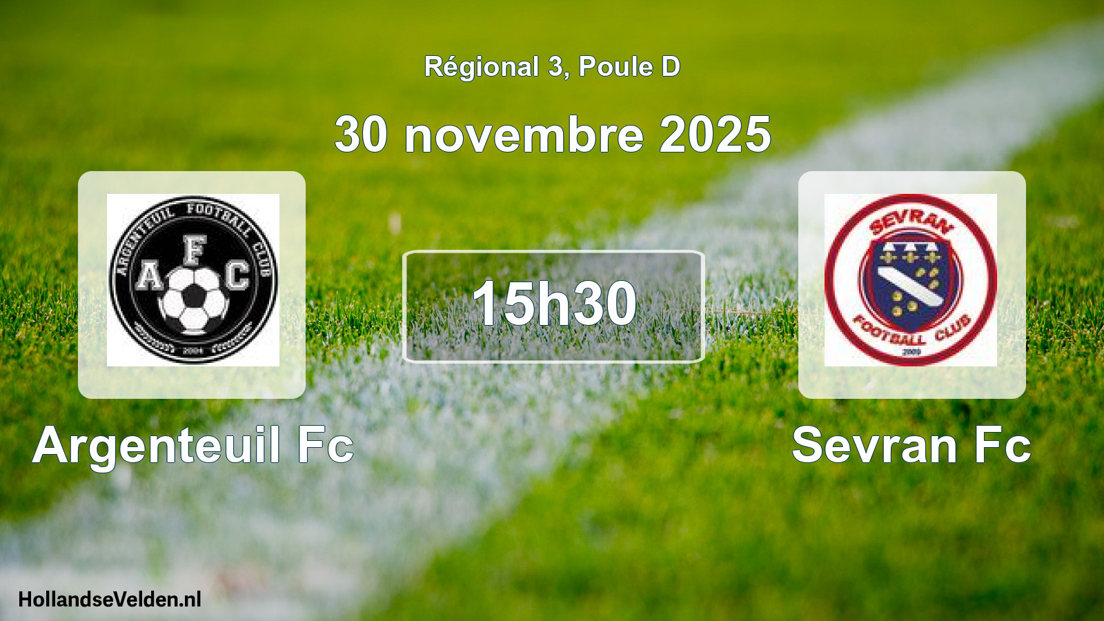 Scheduled Match: Argenteuil Fc - Sevran Fc (30 November 2025)