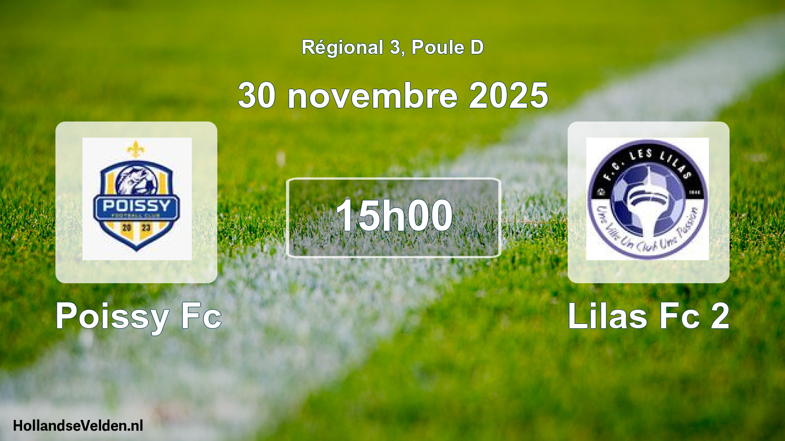 Geplande wedstrijd: Poissy Fc - Lilas Fc 2 (30 november 2025)