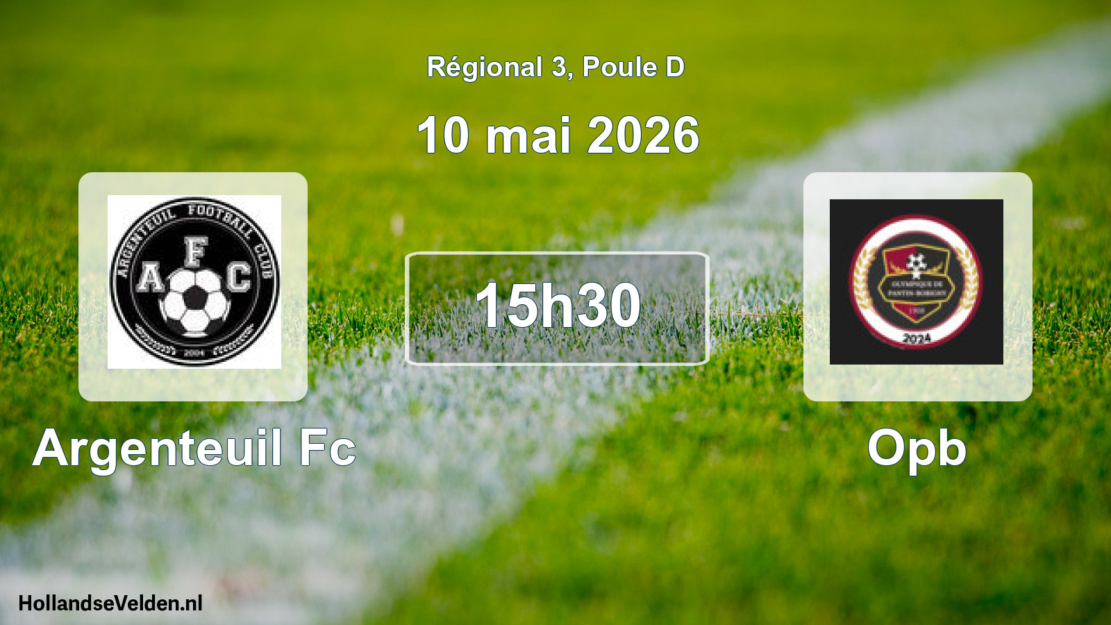 Geplande wedstrijd: Argenteuil Fc - Opb (10 mai 2026)