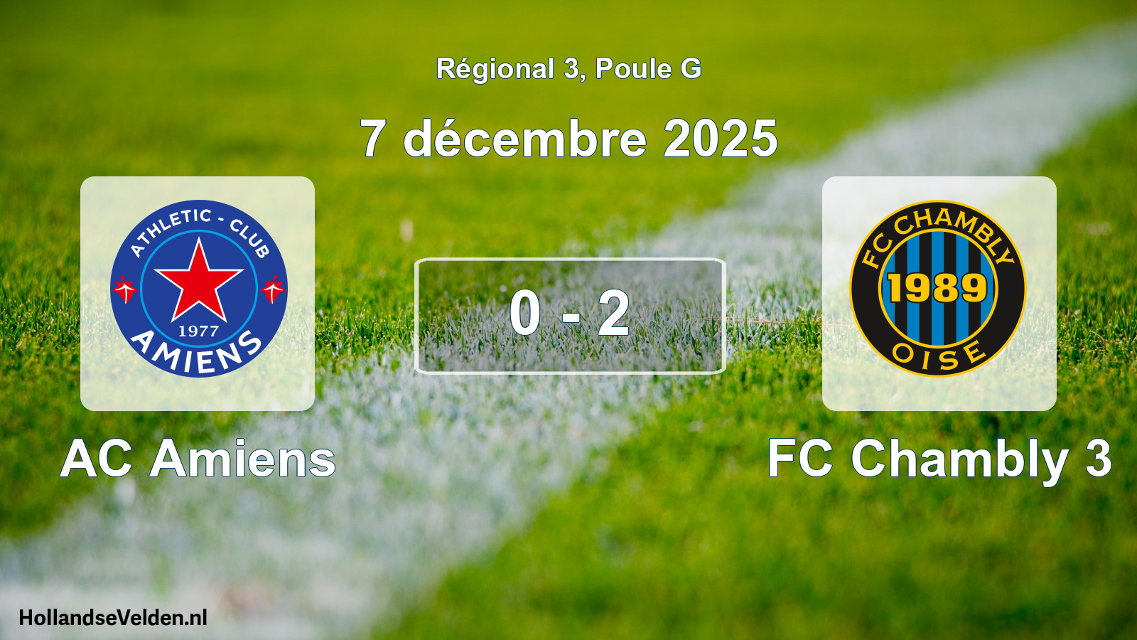 Match joué: AC Amiens - FC Chambly 3 0 - 2 (7 décembre 2025)