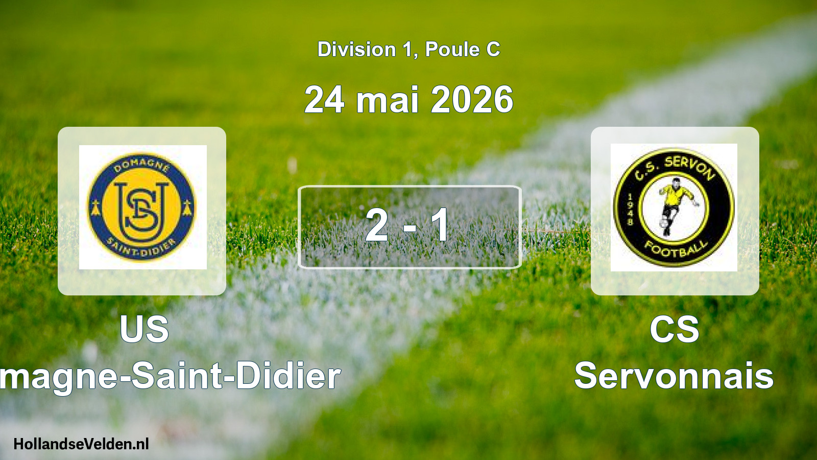 Total number of matches played: US Domagne-Saint-Didier - CS Servonnais 2 - 1 (24 May 2026)