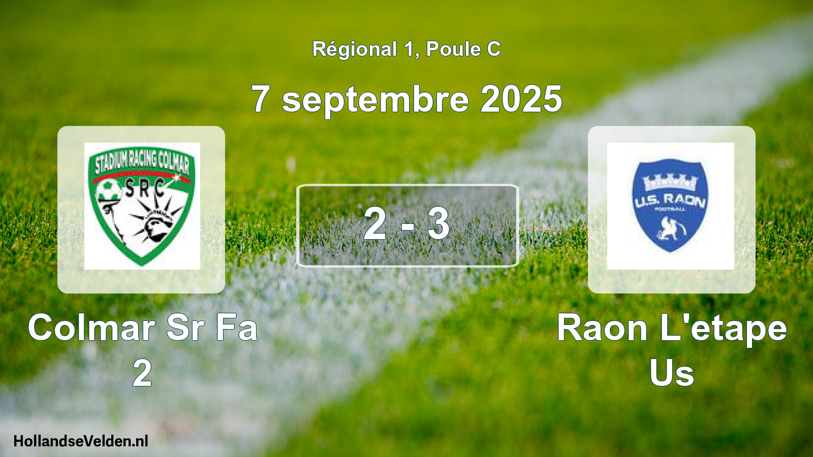 Total number of matches played: Colmar Sr Fa 2 - Raon L'etape Us 2 - 3 (7 September 2025)