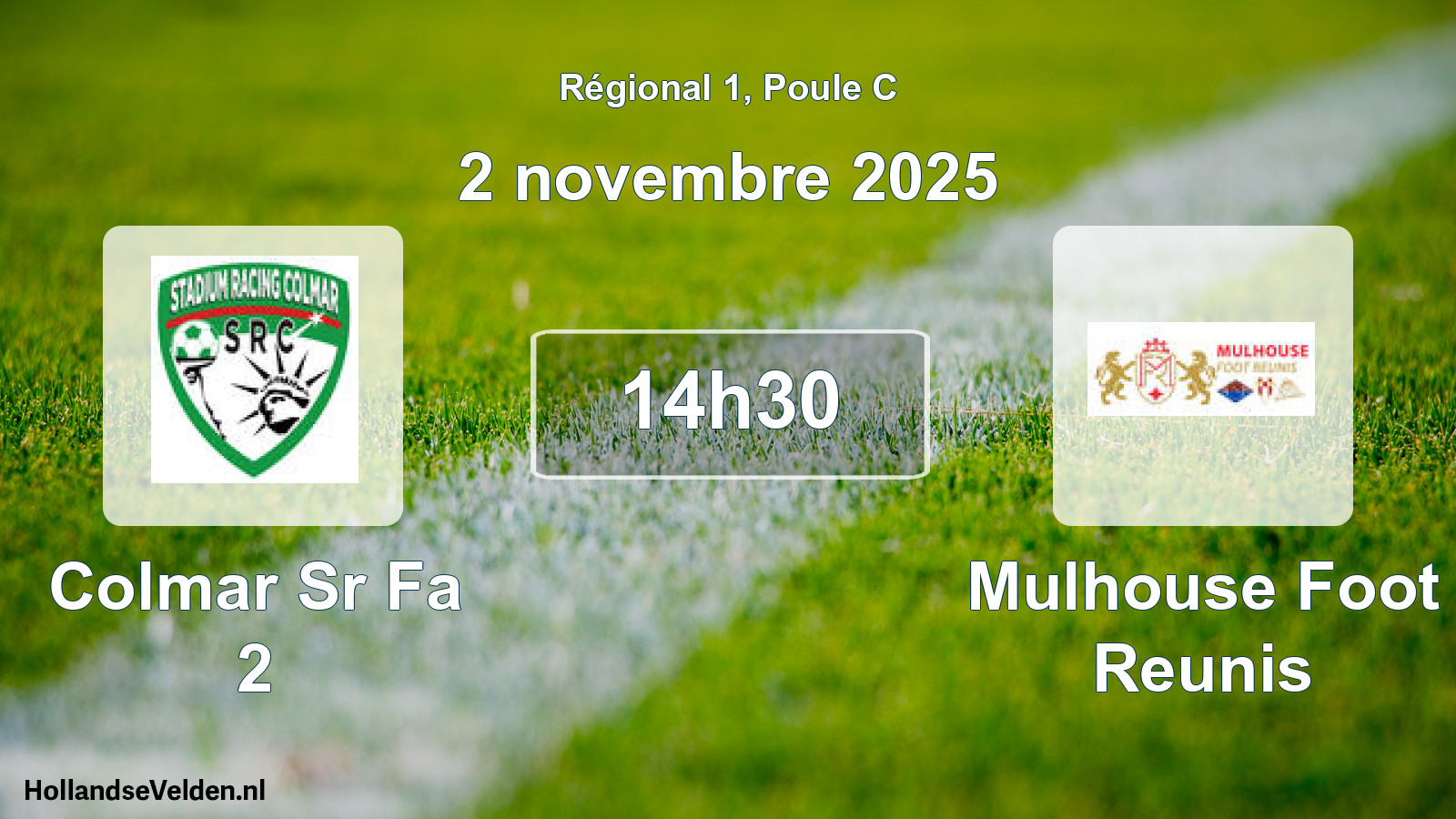 Scheduled Match: Colmar Sr Fa 2 - Mulhouse Foot Reunis (2 November 2025)