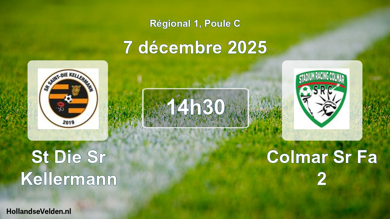 Geplande wedstrijd: St Die Sr Kellermann - Colmar Sr Fa 2 (7 décembre 2025)