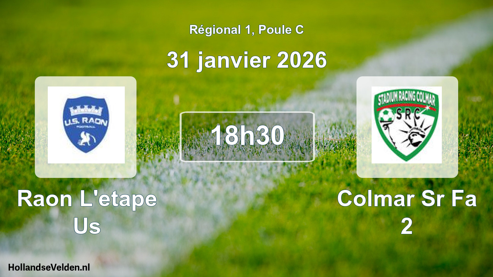 Geplande wedstrijd: Raon L'etape Us - Colmar Sr Fa 2 (31 janvier 2026)