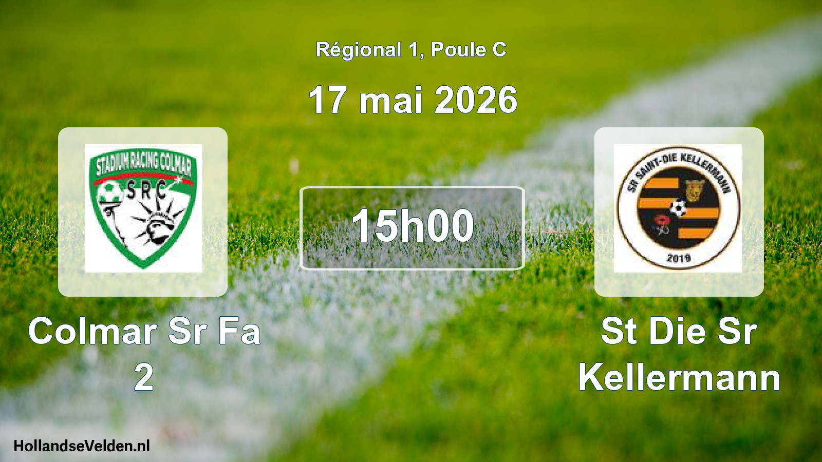 Scheduled Match: Colmar Sr Fa 2 - St Die Sr Kellermann (17 May 2026)